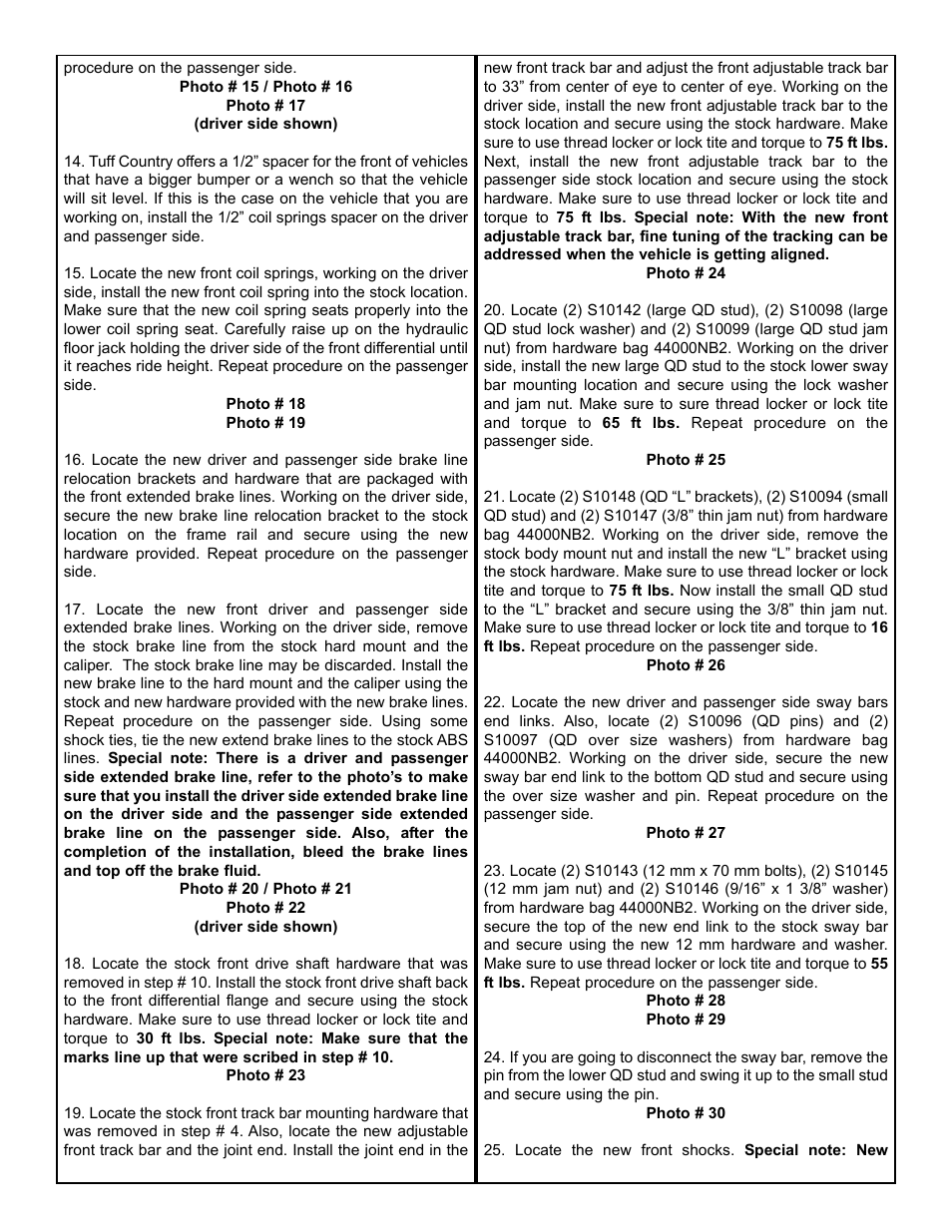 Tuff Country 44000 - Jeep JK EZ-Flex 4 box kit User Manual | Page 5 / 19
