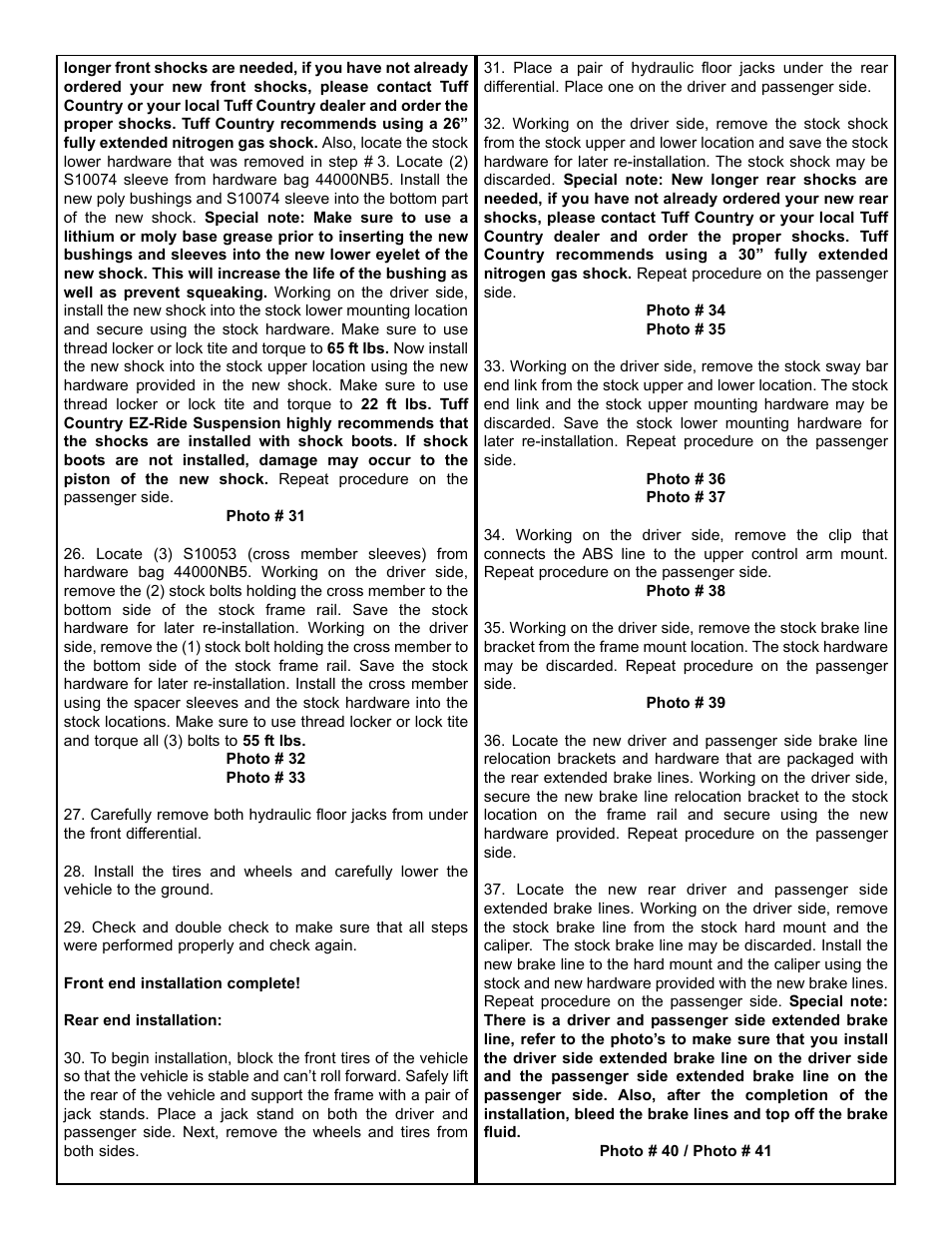 Tuff Country 44000 - Jeep JK EZ-Flex 4 box kit User Manual | Page 6 / 19