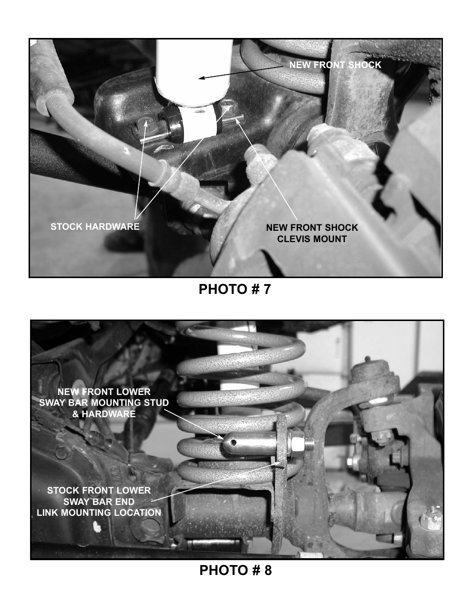 Photo # 7 photo # 8 | Tuff Country 44905 - Jeep TJ Wranlger 97-06 4 EZ-Flex kit w/sway bar quick disconnects User Manual | Page 13 / 19