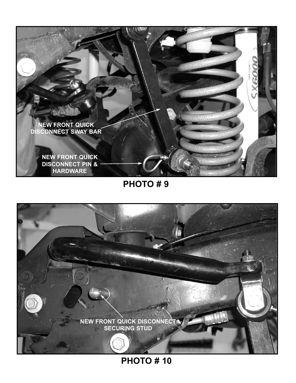 Photo # 9 photo # 10 | Tuff Country 44905 - Jeep TJ Wranlger 97-06 4 EZ-Flex kit w/sway bar quick disconnects User Manual | Page 14 / 19