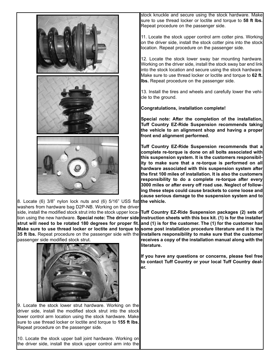 Tuff Country 52009 - Nissan Xterra / Frontier 2 Leveling Kit User Manual | Page 4 / 4