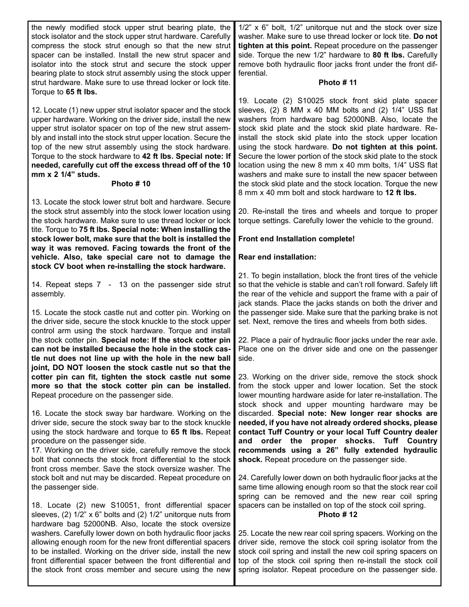 Tuff Country 52000 - Toyota FJ Cruiser 07-13 3 lift kit User Manual | Page 4 / 8