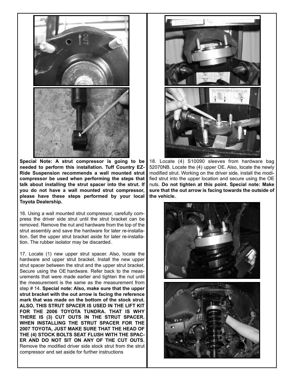 Tuff Country 52070 - Toyota Tundra 07-13 2 leveling kit User Manual | Page 5 / 8