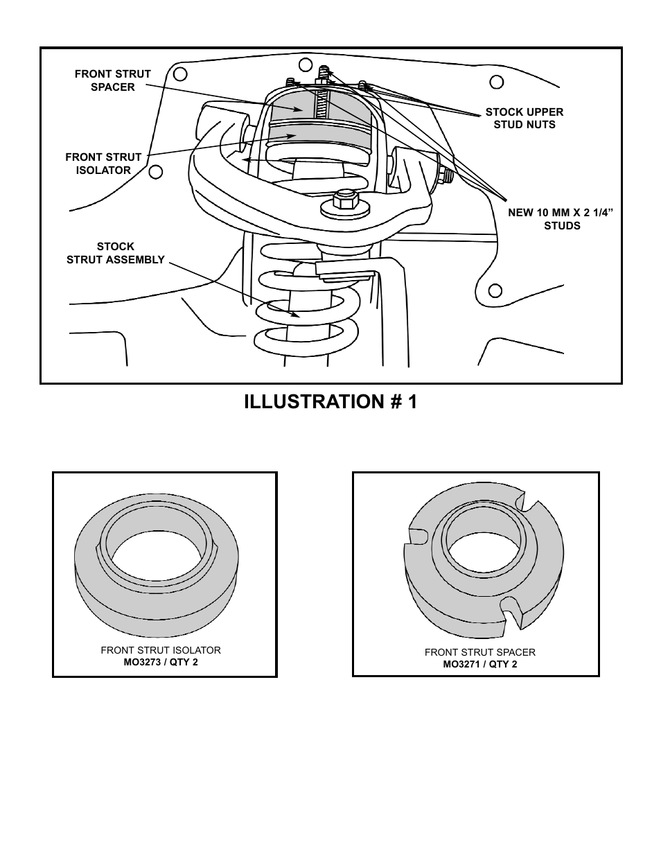 Illustration # 1 | Tuff Country 52901 - Toyota Tundra 99-03 2 leveling kit User Manual | Page 4 / 5