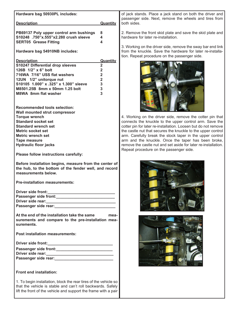 Tuff Country 54905 - Toyota Tacoma 05-14 4 lift kit User Manual | Page 3 / 9