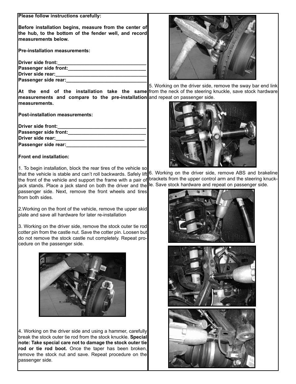 Tuff Country 56901 - Toyota Tacoma 05-14 performance 6 lift kit User Manual | Page 4 / 20