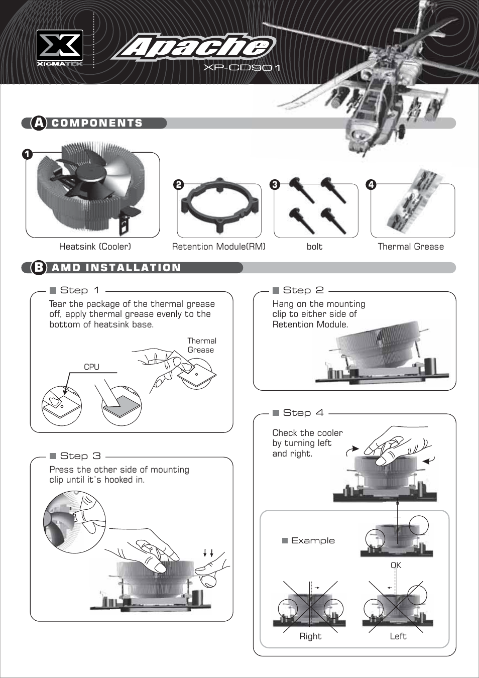 XIGMATEK Apache CD901 User Manual | 2 pages