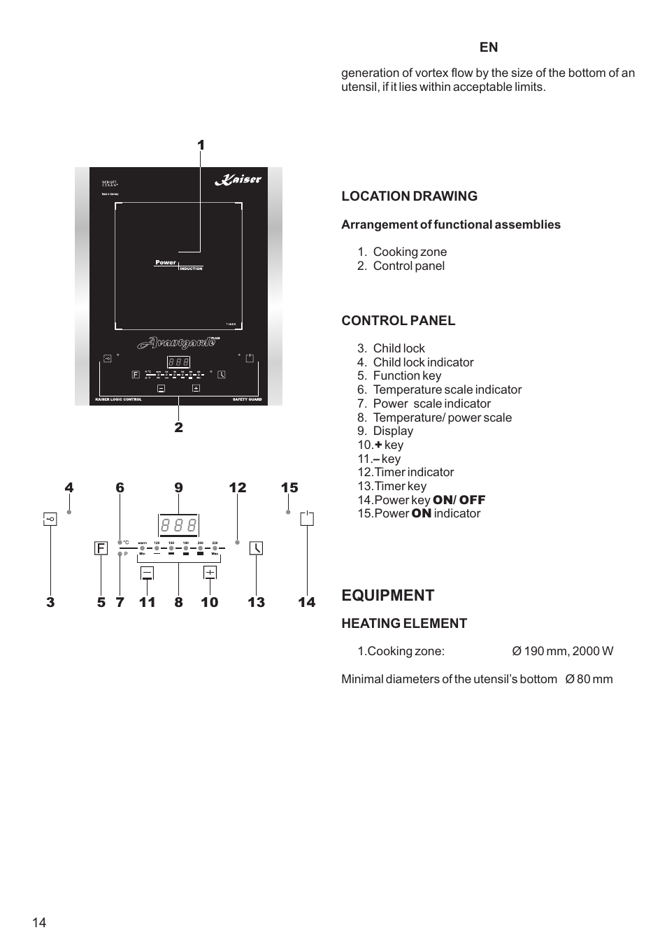 Equipment | Kaiser KCT3000RI User Manual | Page 14 / 44