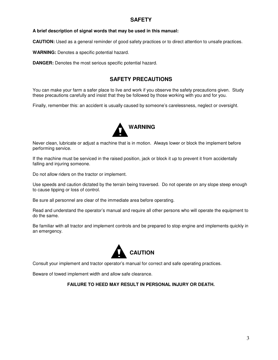 Yetter Avenger 25 User Manual | Page 3 / 40