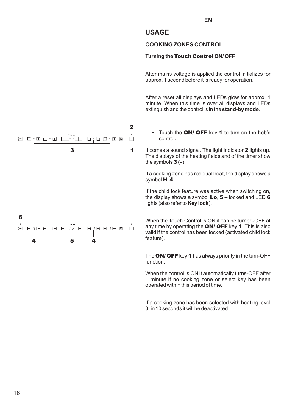 Usage | Kaiser KCT6403 User Manual | Page 16 / 44