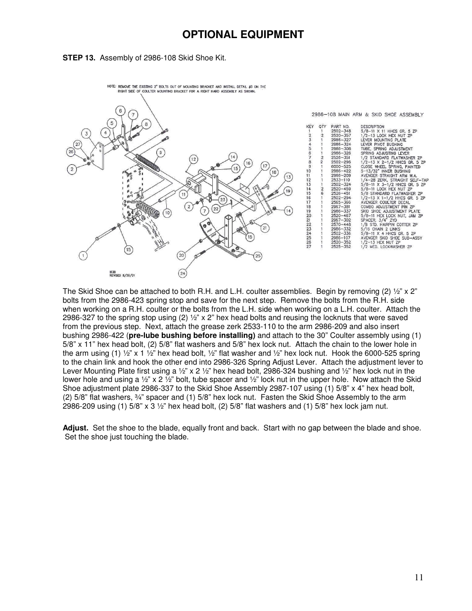 Yetter Avenger 30 Coulter User Manual | Page 11 / 28