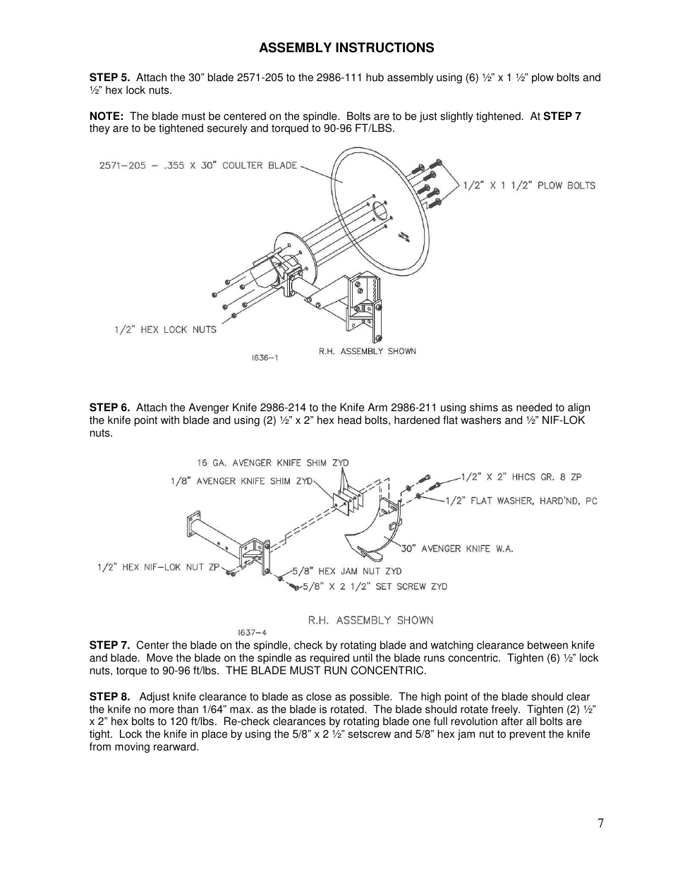 Yetter Avenger 30 Coulter User Manual | Page 7 / 28