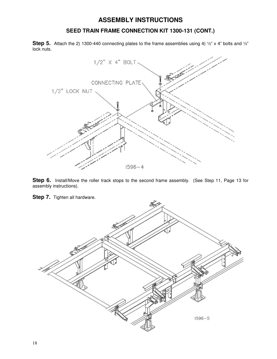 Assembly instructions | Yetter 1300 Series Bulk Seed Handling Equipment User Manual | Page 18 / 54