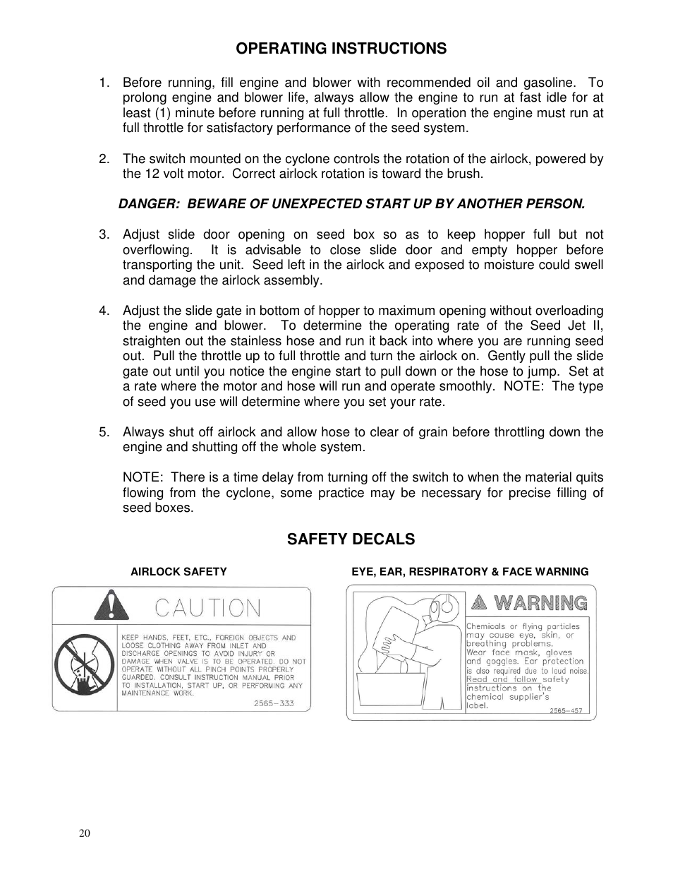 Yetter 1300 Series Bulk Seed Handling Equipment User Manual | Page 20 / 54