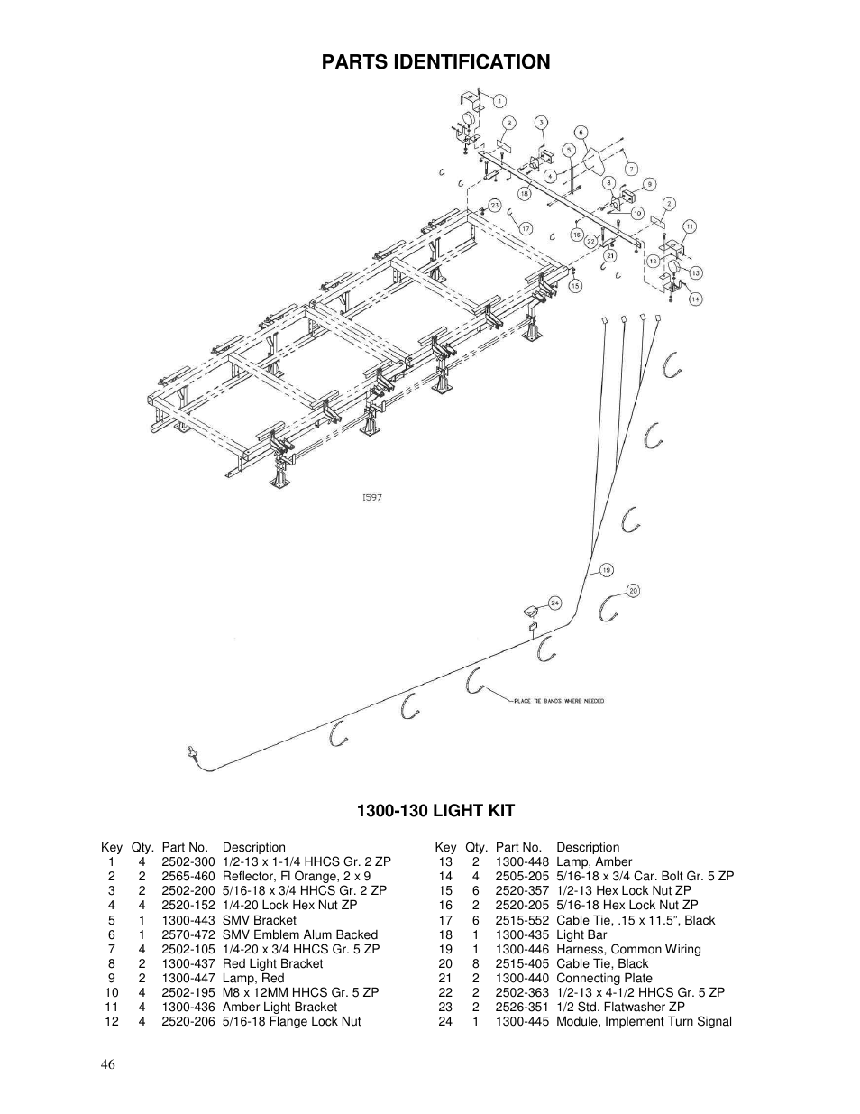 Parts identification | Yetter 1300 Series Bulk Seed Handling Equipment User Manual | Page 46 / 54