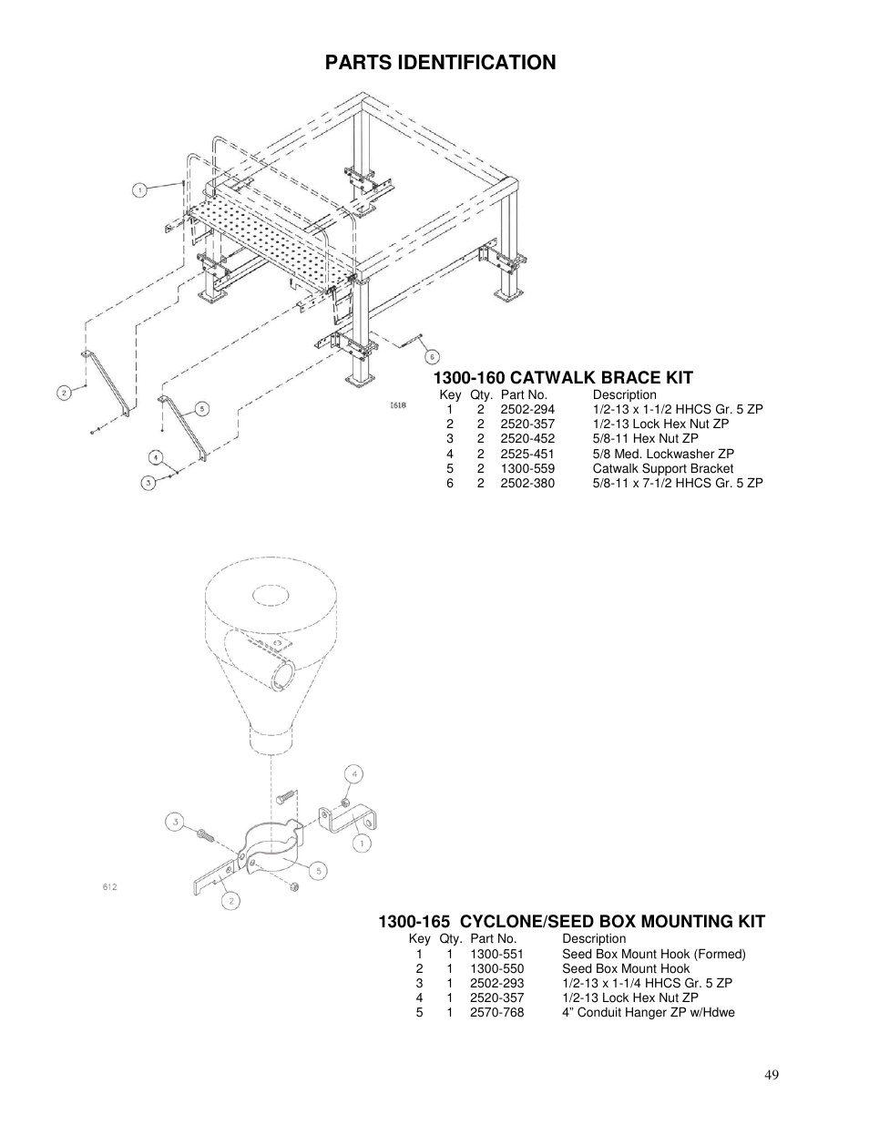 Parts identification | Yetter 1300 Series Bulk Seed Handling Equipment User Manual | Page 49 / 54