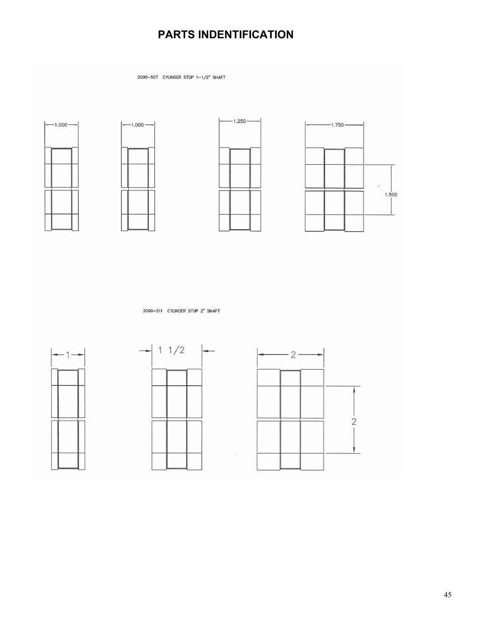 Parts indentification | Yetter 2000 Series AllSteer Plus Fertilizer Toolbar User Manual | Page 45 / 52