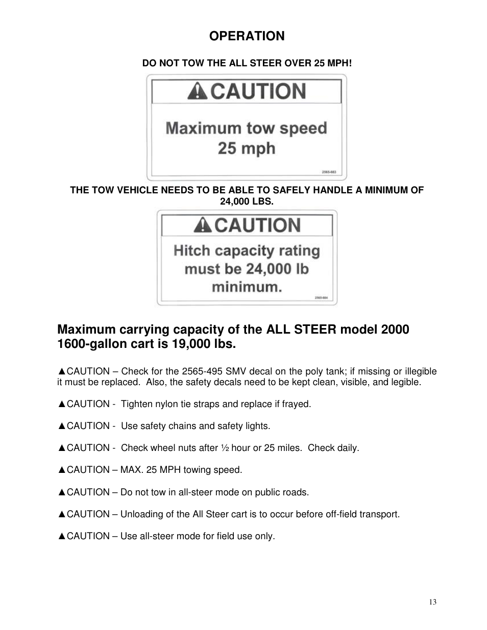 Yetter 2000 All Steer High Capacity Cart User Manual | Page 13 / 56