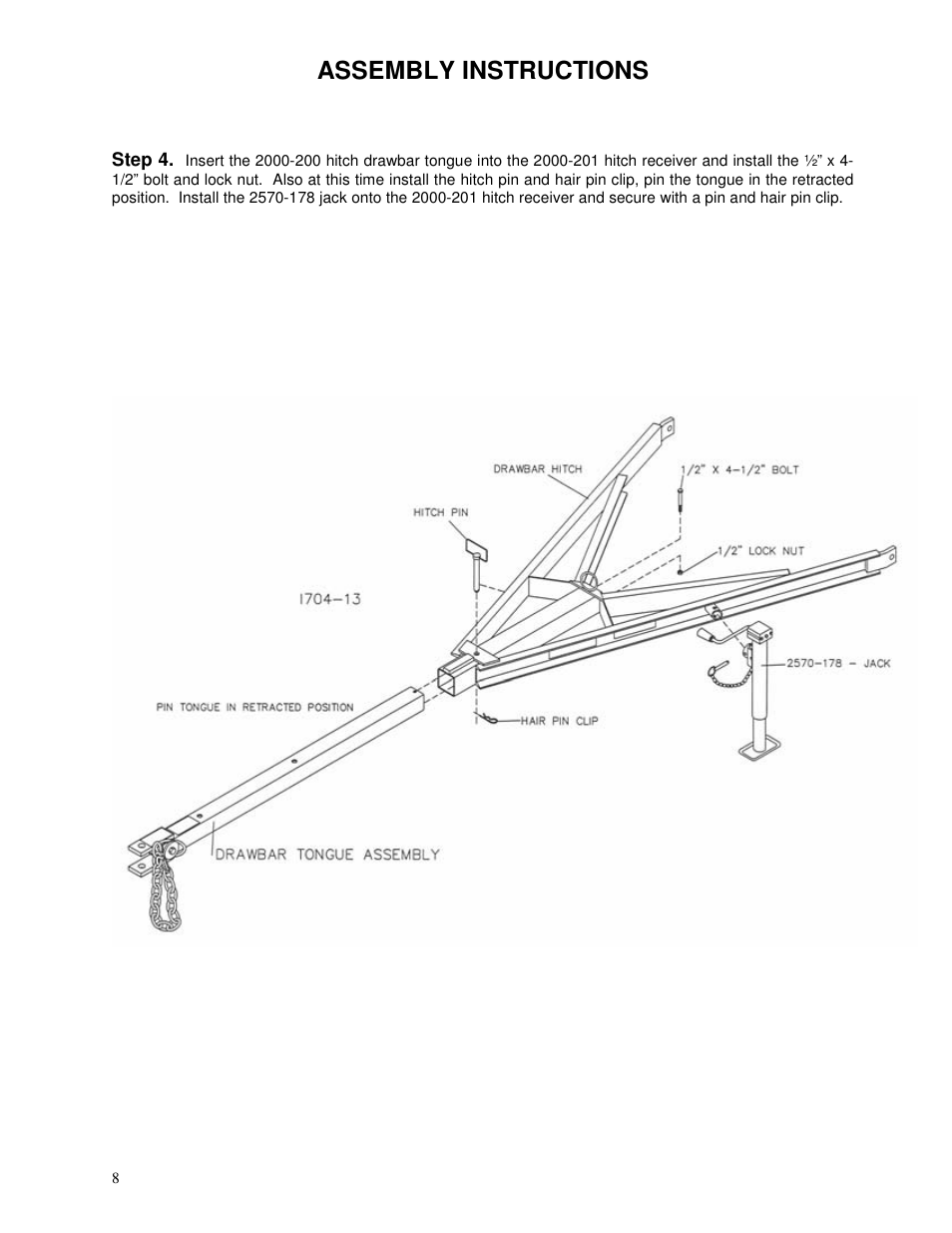 Assembly instructions | Yetter 2000 All Steer High Capacity Cart User Manual | Page 8 / 56
