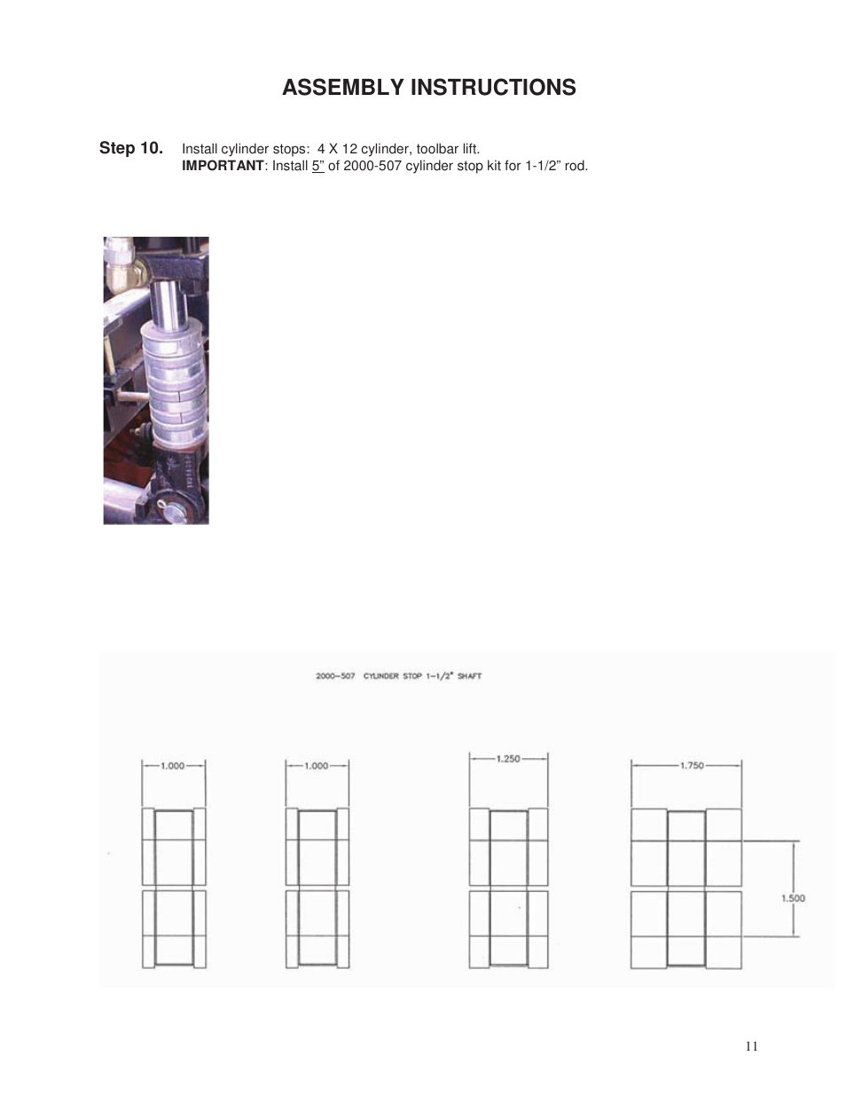Assembly instructions | Yetter 2000 Series Vertical Tillage Tool (V.T.T.) User Manual | Page 11 / 56