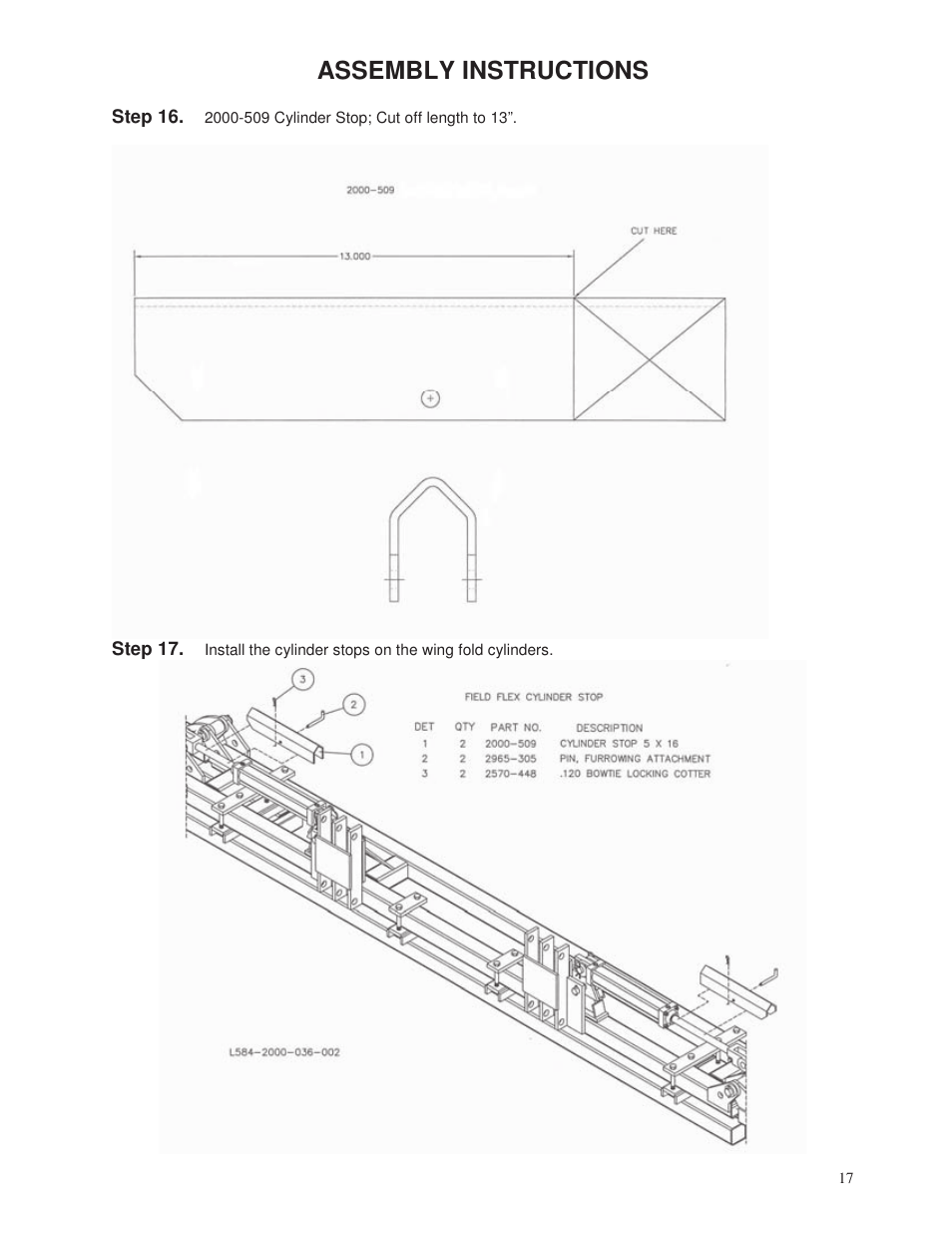 Assembly instructions | Yetter 2000 Series Vertical Tillage Tool (V.T.T.) User Manual | Page 17 / 56