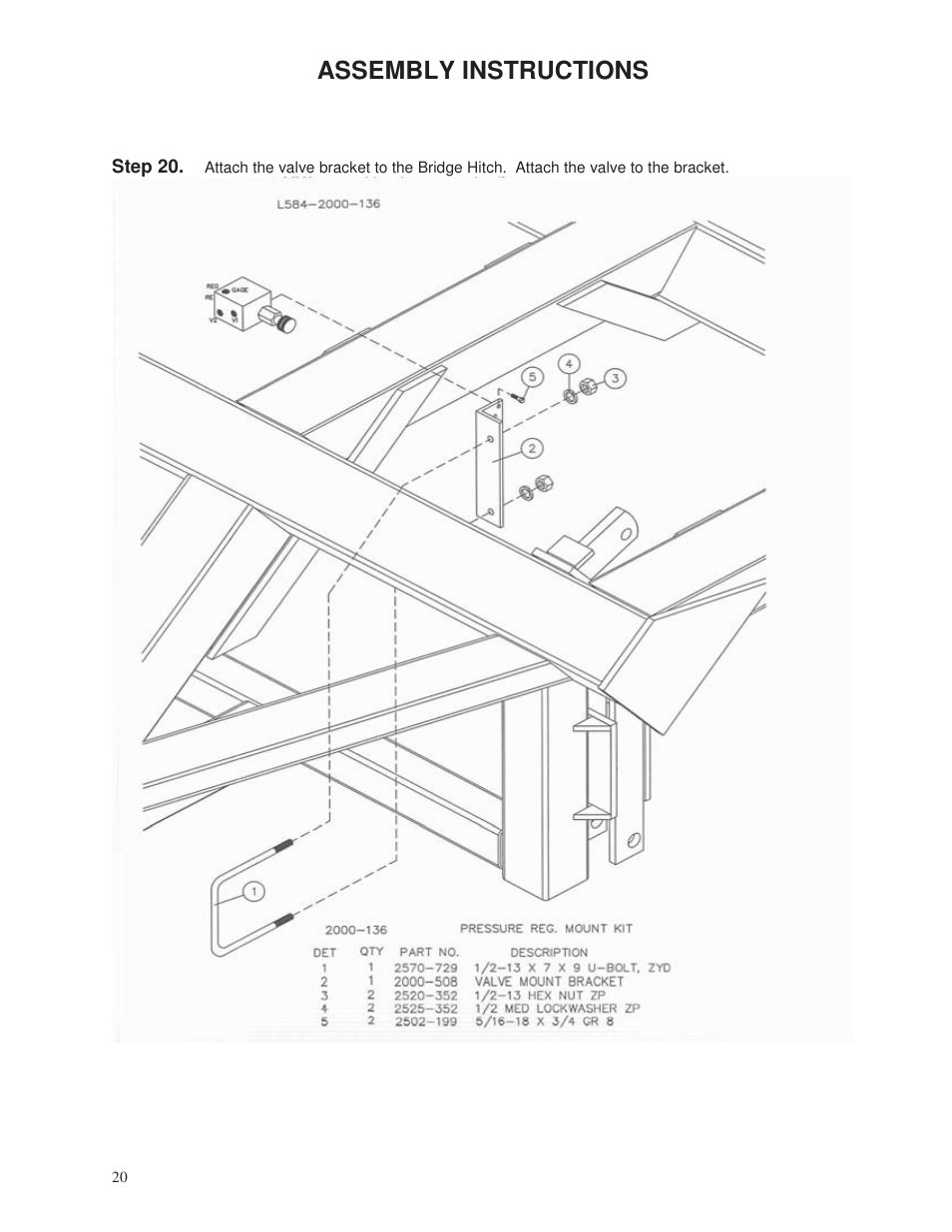 Assembly instructions | Yetter 2000 Series Vertical Tillage Tool (V.T.T.) User Manual | Page 20 / 56