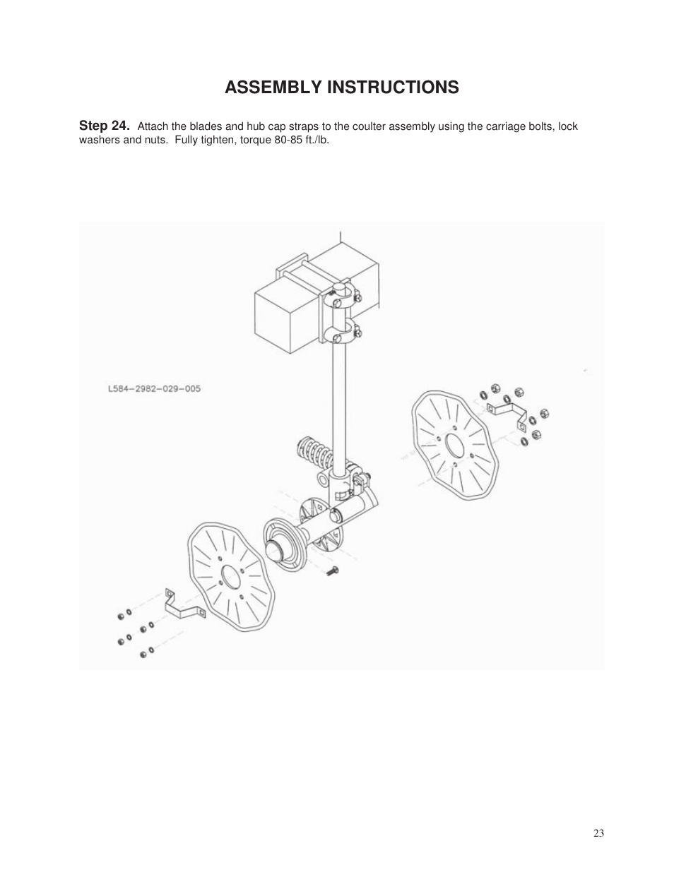 Assembly instructions | Yetter 2000 Series Vertical Tillage Tool (V.T.T.) User Manual | Page 23 / 56