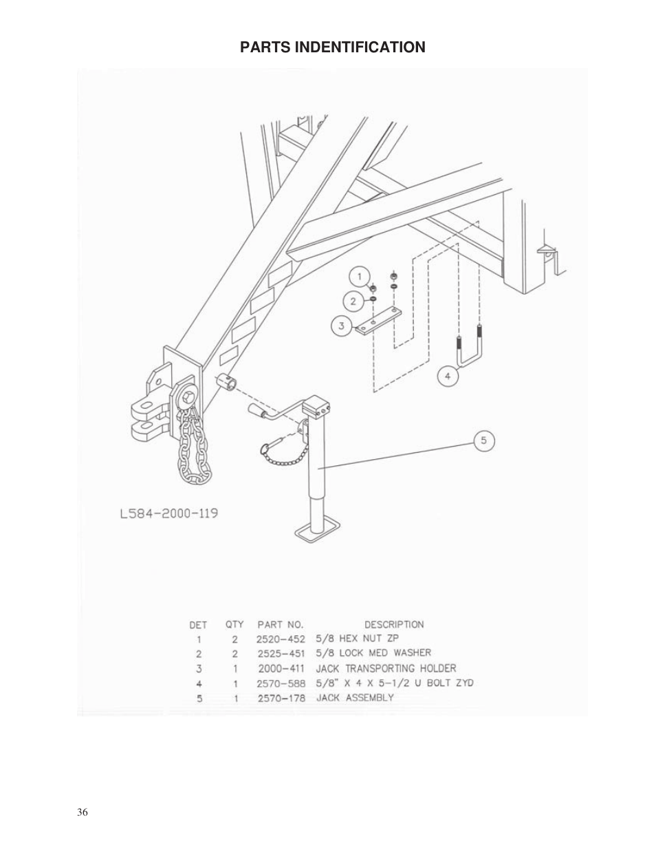 Parts indentification | Yetter 2000 Series Vertical Tillage Tool (V.T.T.) User Manual | Page 36 / 56