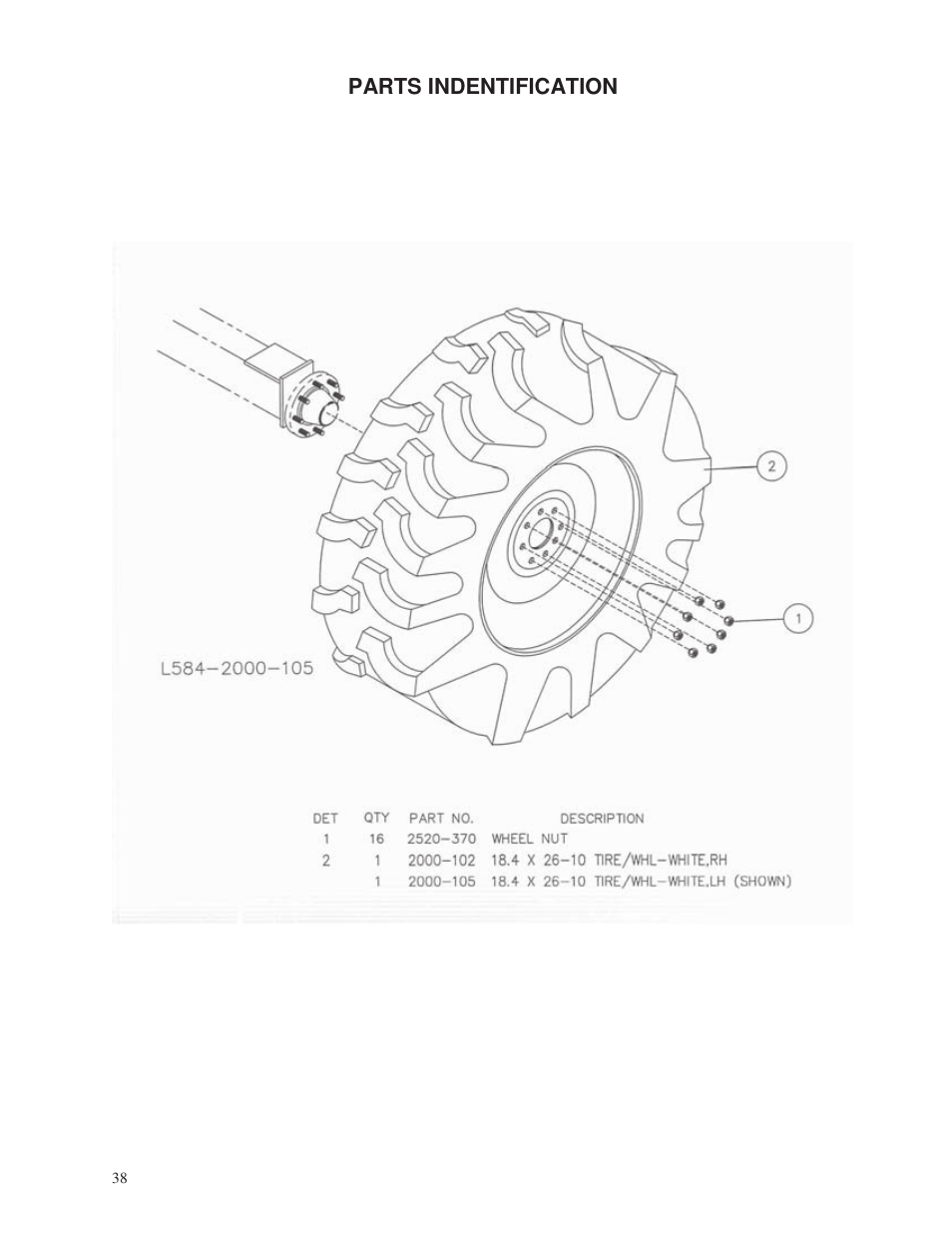 Parts indentification | Yetter 2000 Series Vertical Tillage Tool (V.T.T.) User Manual | Page 38 / 56