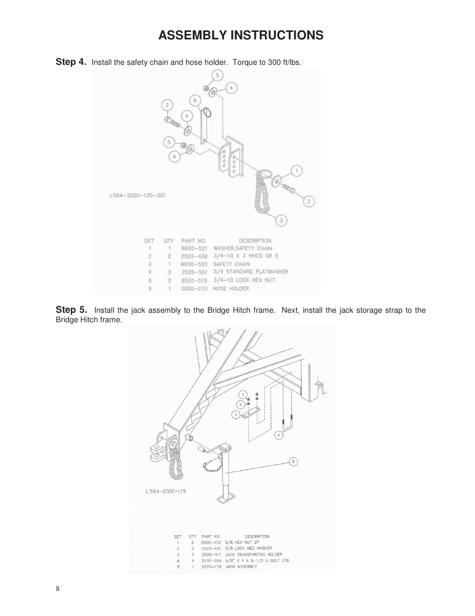 Assembly instructions | Yetter 2000 Series Vertical Tillage Tool (V.T.T.) User Manual | Page 8 / 56