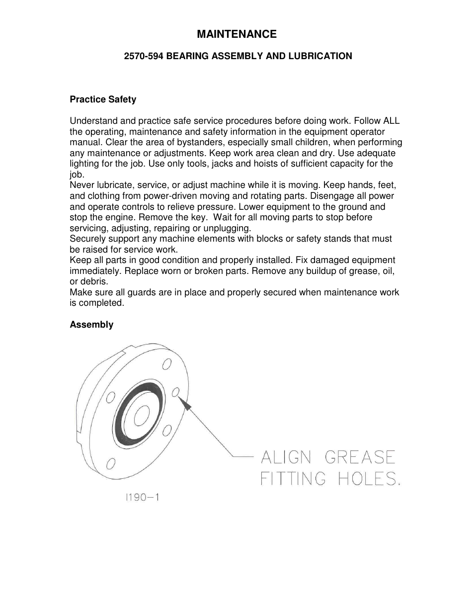 Yetter 2570-594 Wheel Assembly and Lubrication of Bearing Assembly User Manual | 6 pages