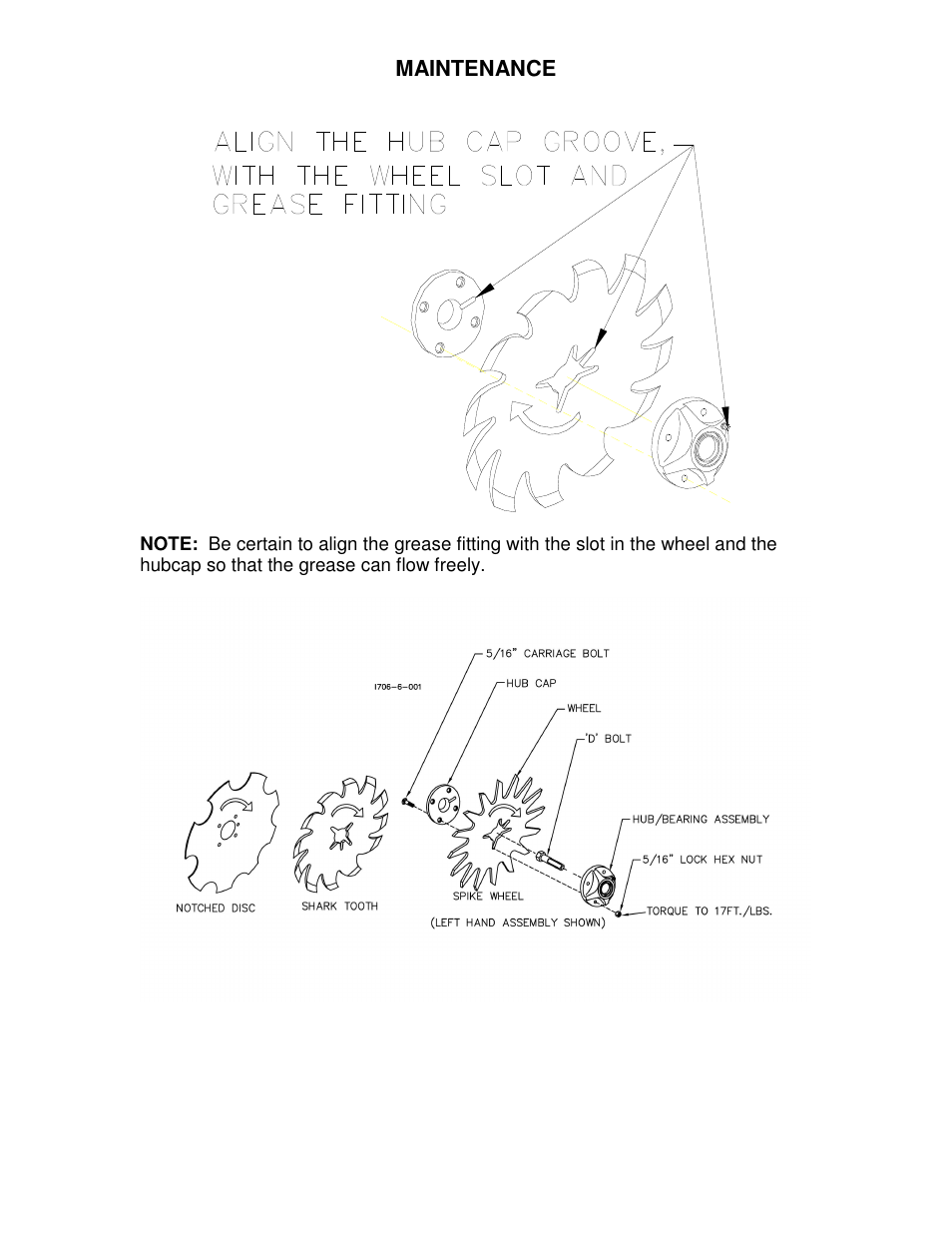 Yetter 2570-594 Wheel Assembly and Lubrication of Bearing Assembly User Manual | Page 2 / 6