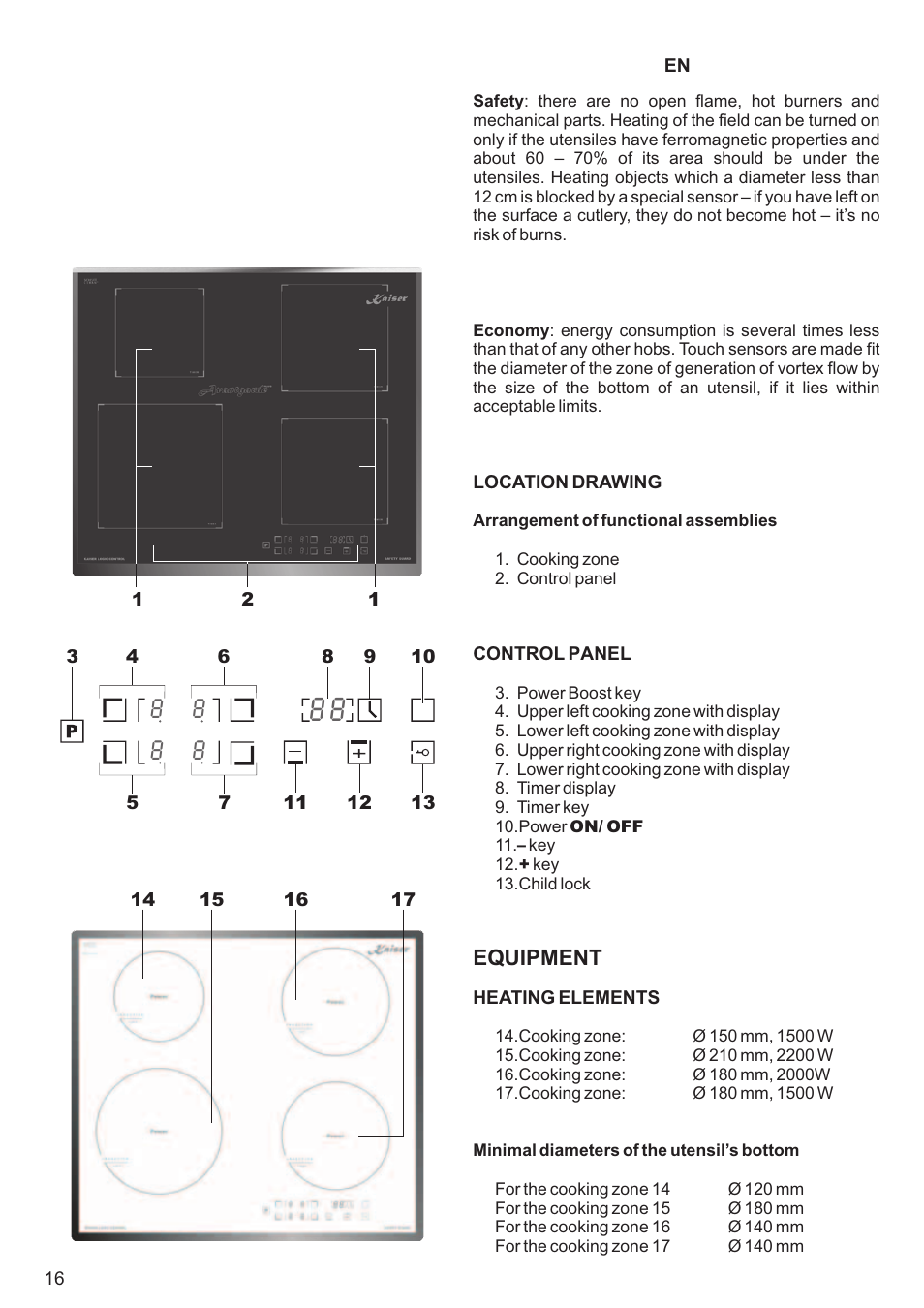 Equipment | Kaiser KCT6406 User Manual | Page 16 / 44