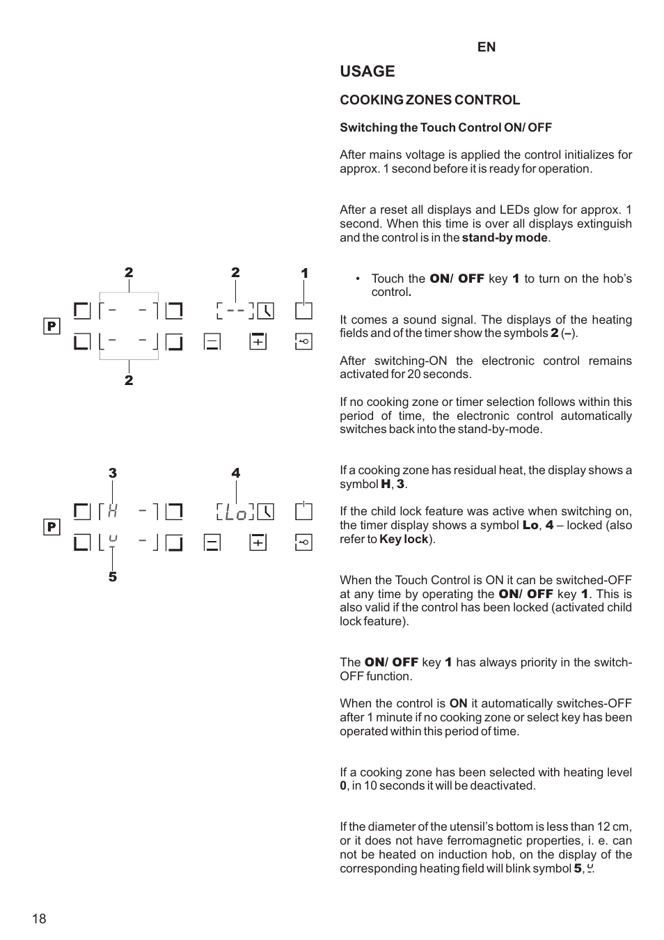 Usage | Kaiser KCT6406 User Manual | Page 18 / 44