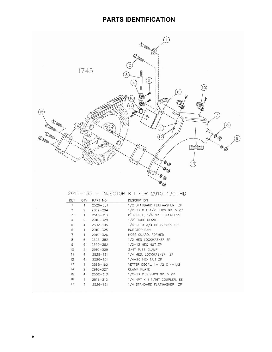 Yetter 2910-135 Injector Kit User Manual | Page 6 / 7