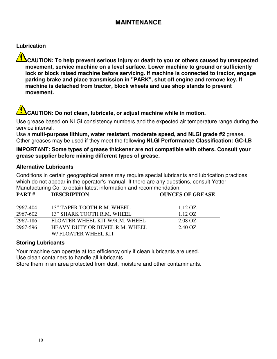 Yetter 2920 Disc Sealer User Manual | Page 10 / 16