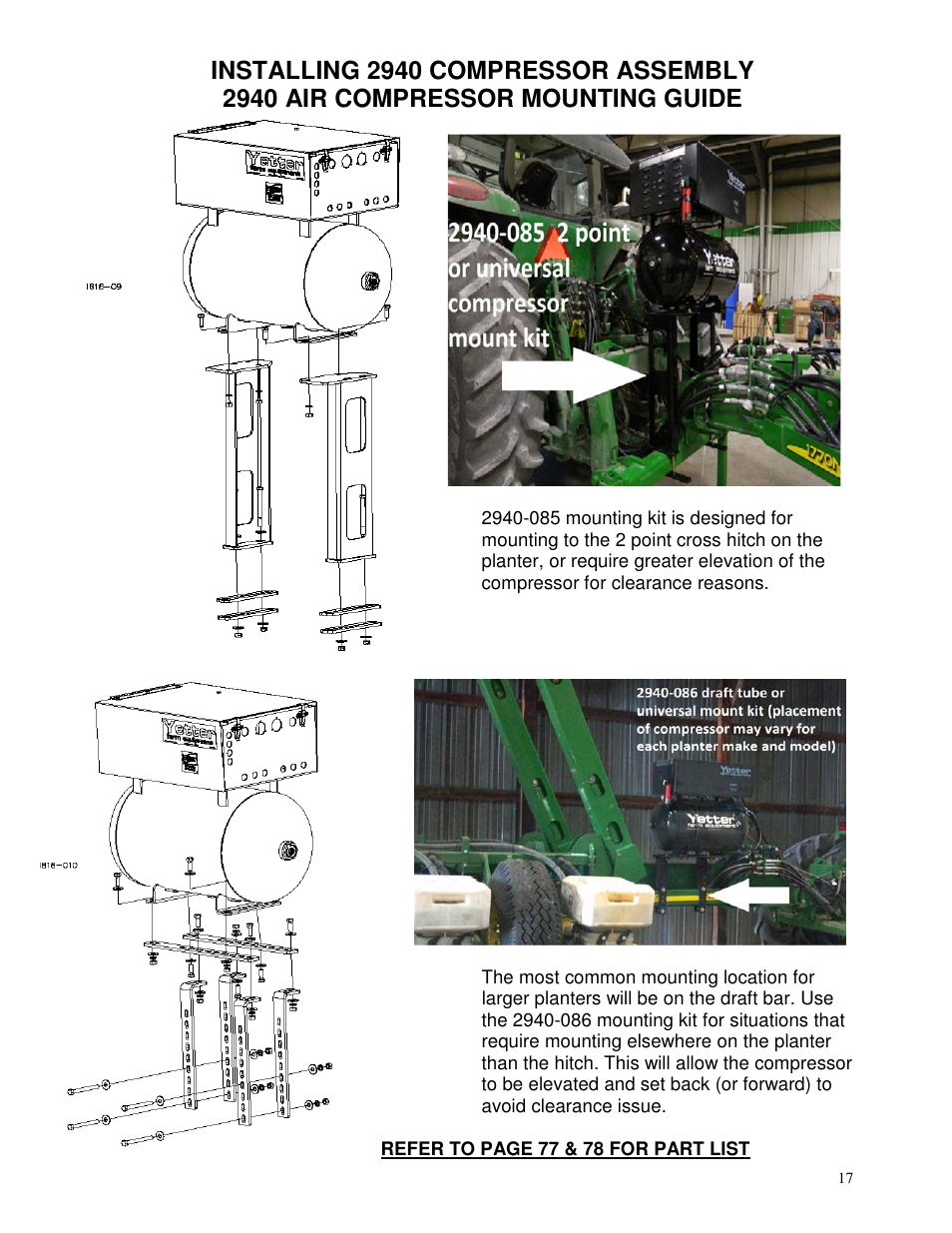 Yetter 2940 Short Floating Air Adjust Residue Manager User Manual | Page 17 / 86