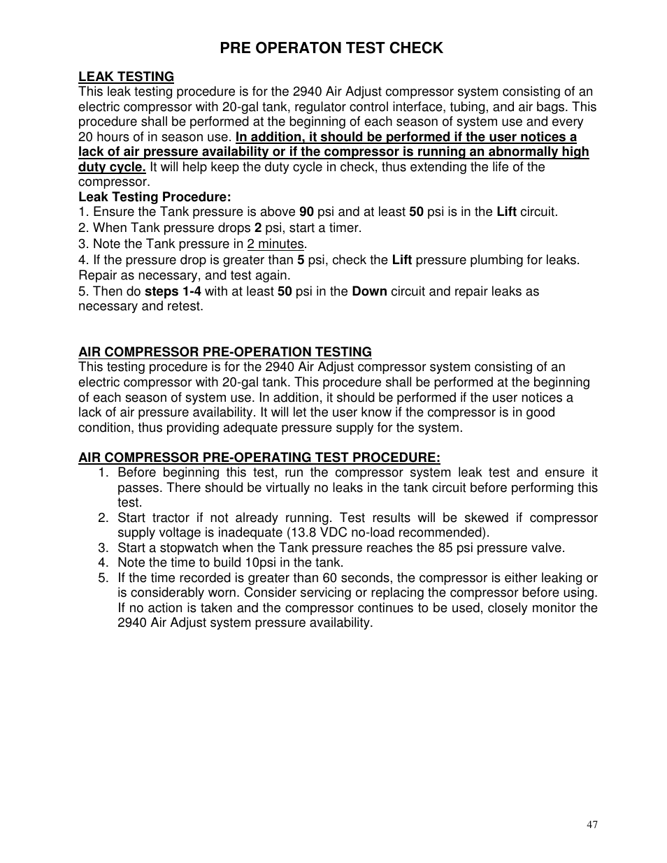 Yetter 2940 Short Floating Air Adjust Residue Manager User Manual | Page 47 / 86