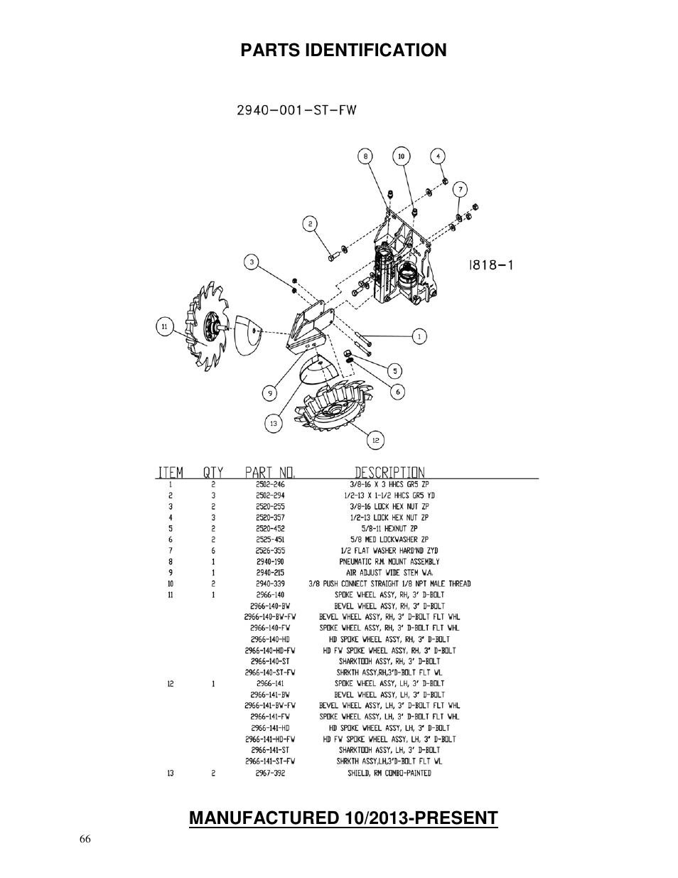 Yetter 2940 Short Floating Air Adjust Residue Manager User Manual | Page 66 / 86