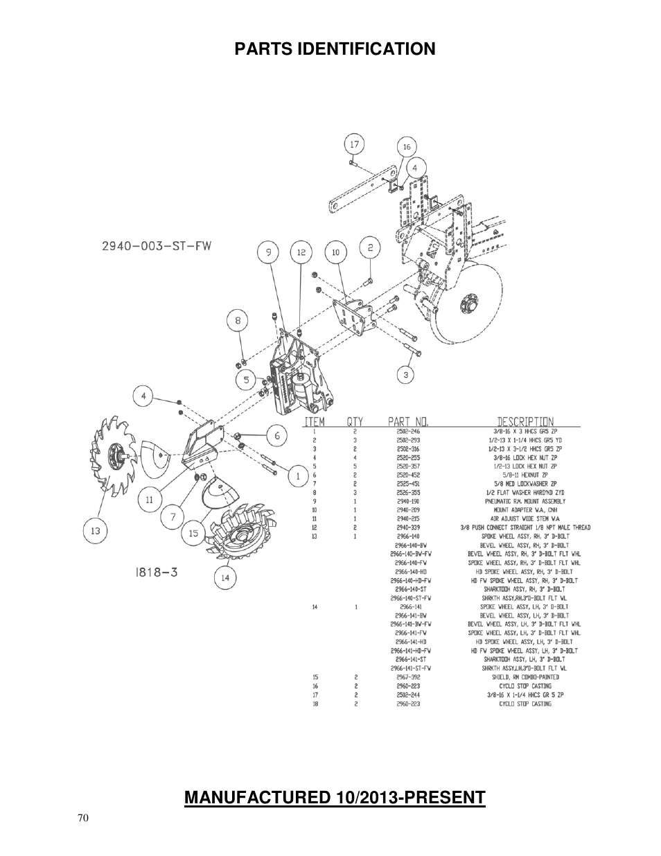 Yetter 2940 Short Floating Air Adjust Residue Manager User Manual | Page 70 / 86