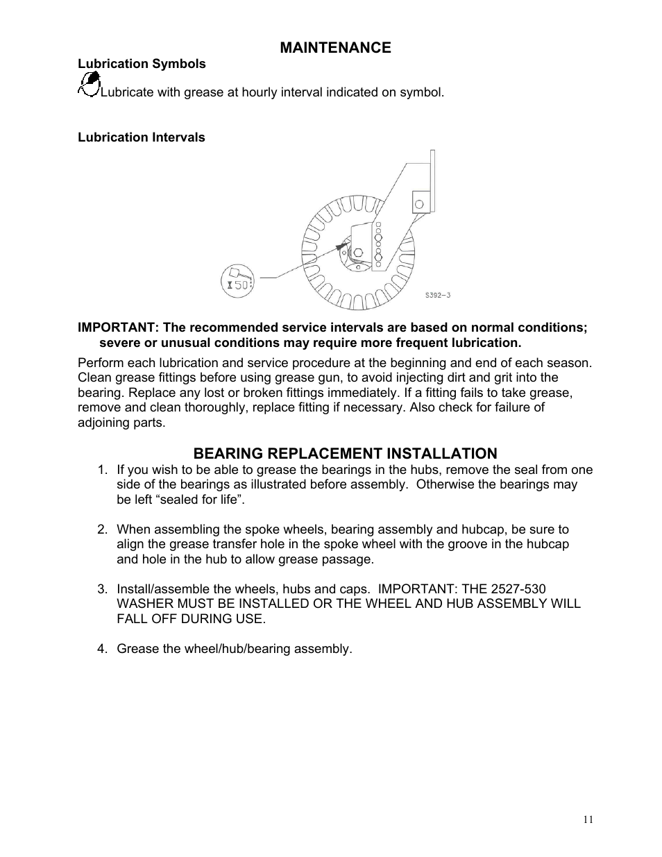 Yetter 2967-025 Residue Manager User Manual | Page 11 / 16
