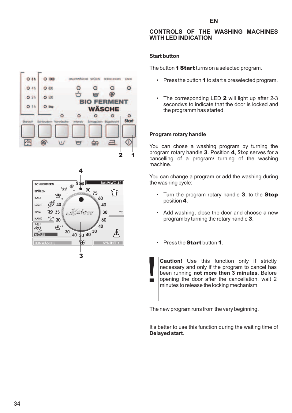 Kaiser С фронтальной загрузкой User Manual | Page 34 / 76