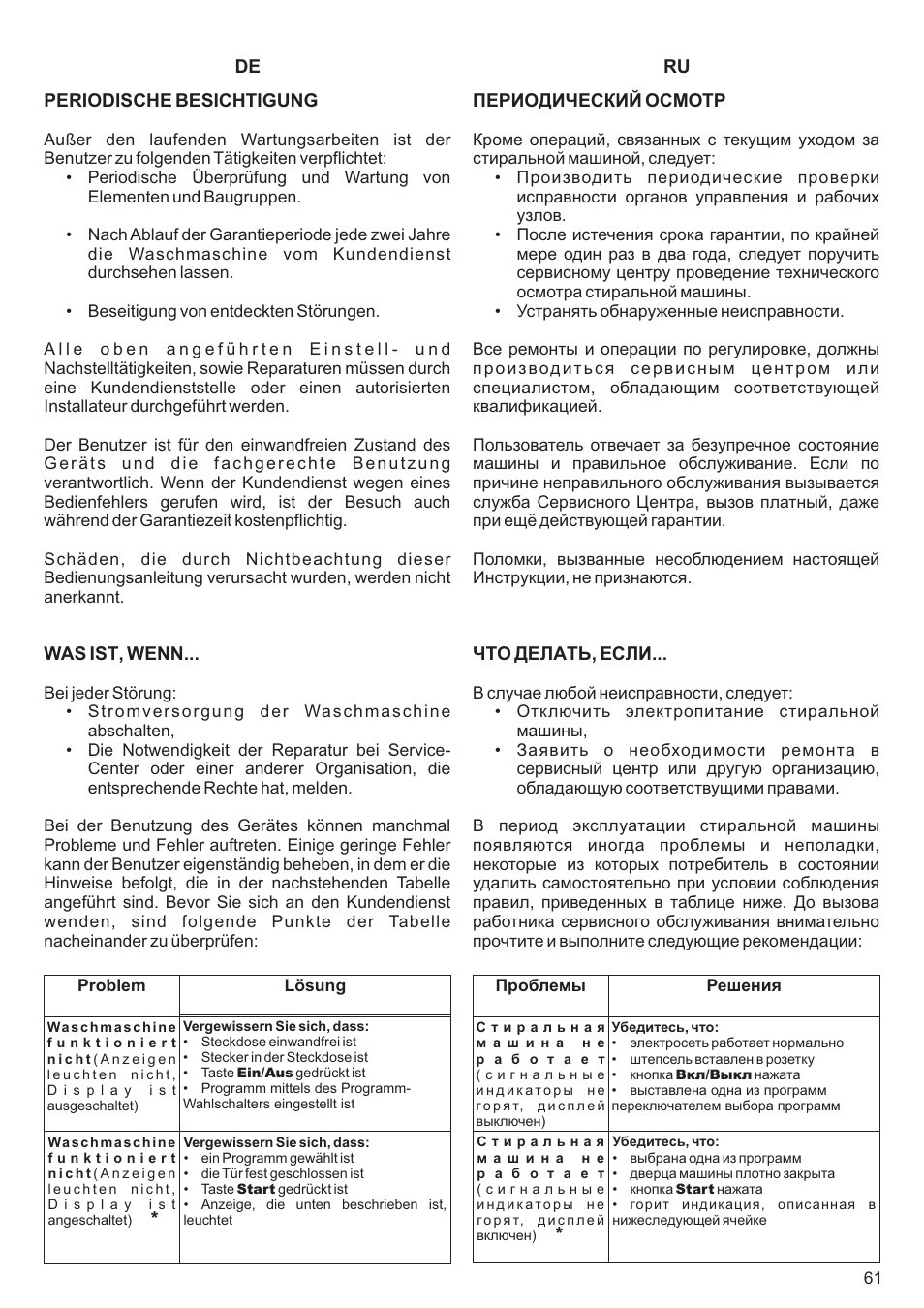 Kaiser С фронтальной загрузкой User Manual | Page 61 / 76