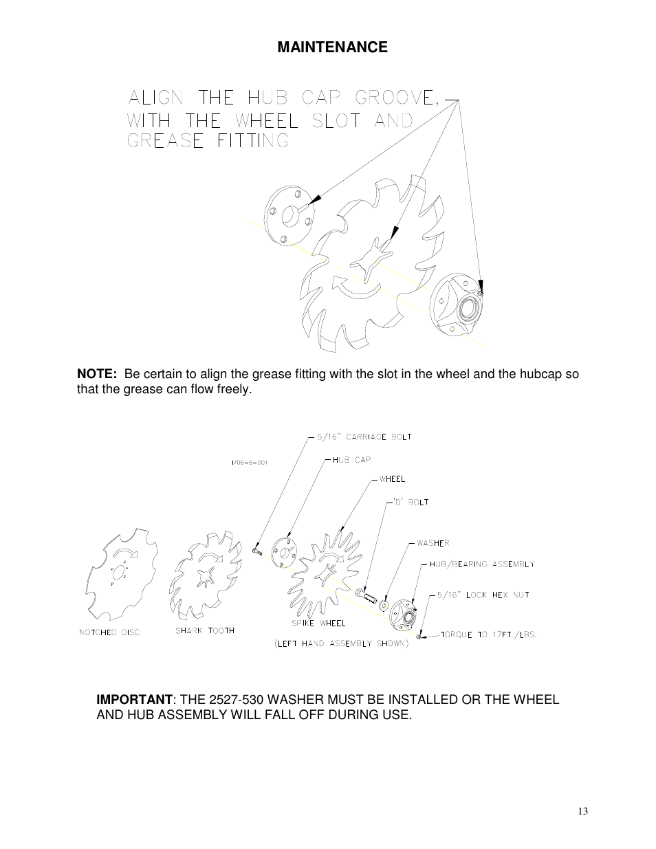 Yetter 2961-010-015 Cut and Move Coulter/Residue Manager Opener User Manual | Page 13 / 28