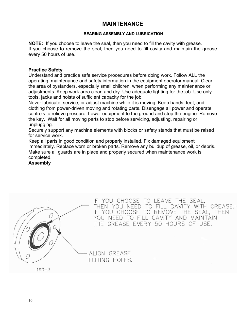 Maintenance | Yetter 2961-012 Cut and Feed Coulter/Fertilizer User Manual | Page 16 / 28