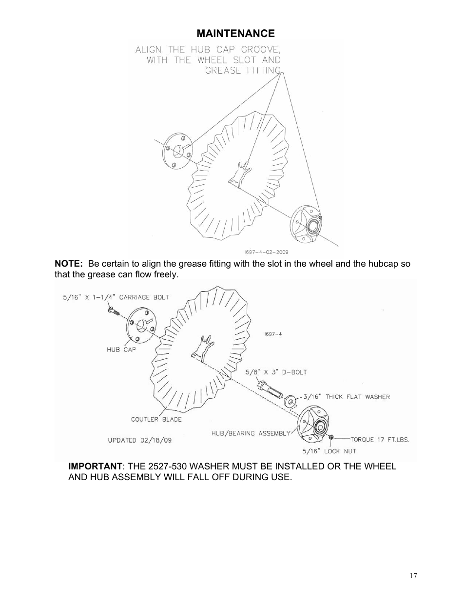Yetter 2961-012 Cut and Feed Coulter/Fertilizer User Manual | Page 17 / 28