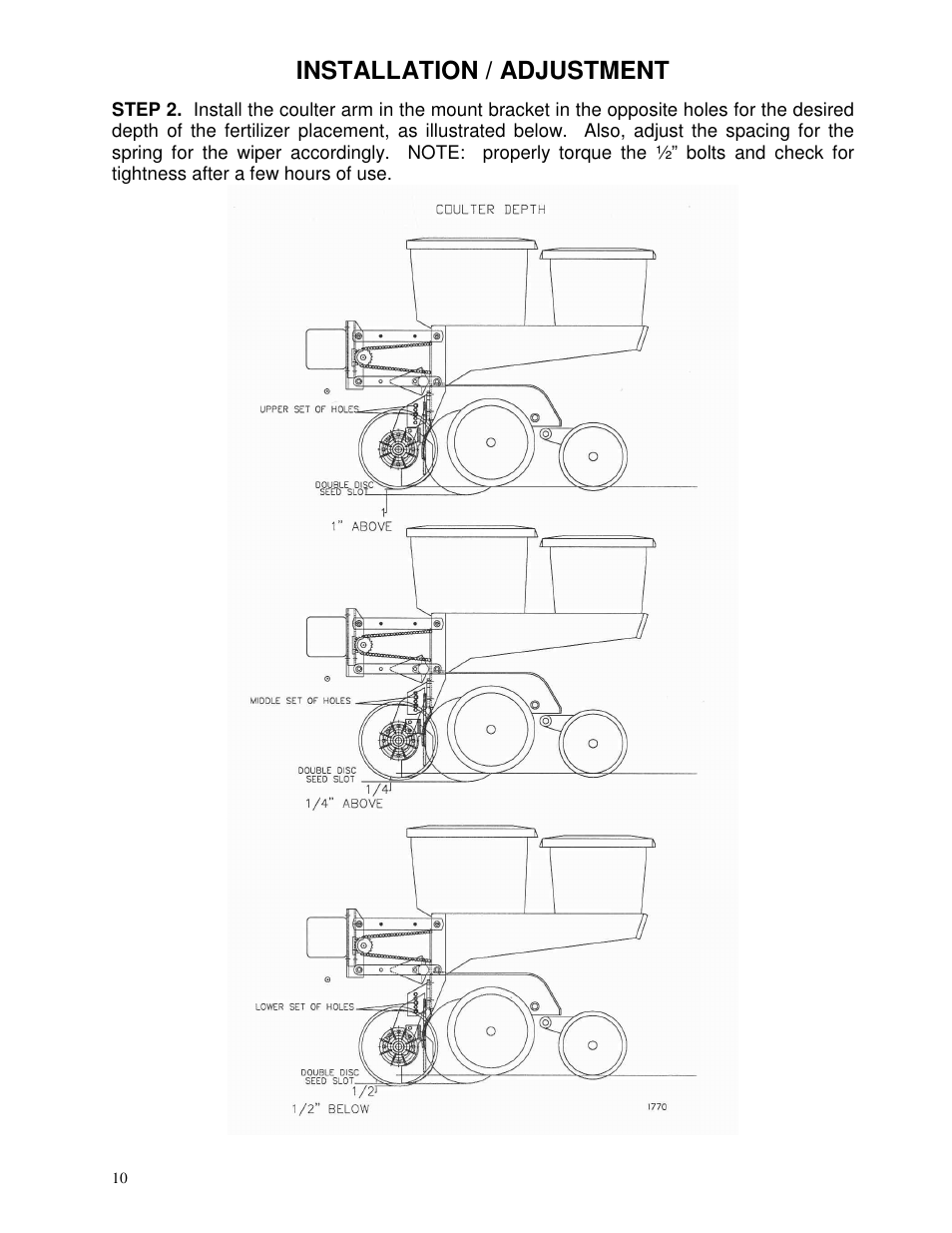 Installation / adjustment | Yetter 2963 Challenger User Manual | Page 10 / 28