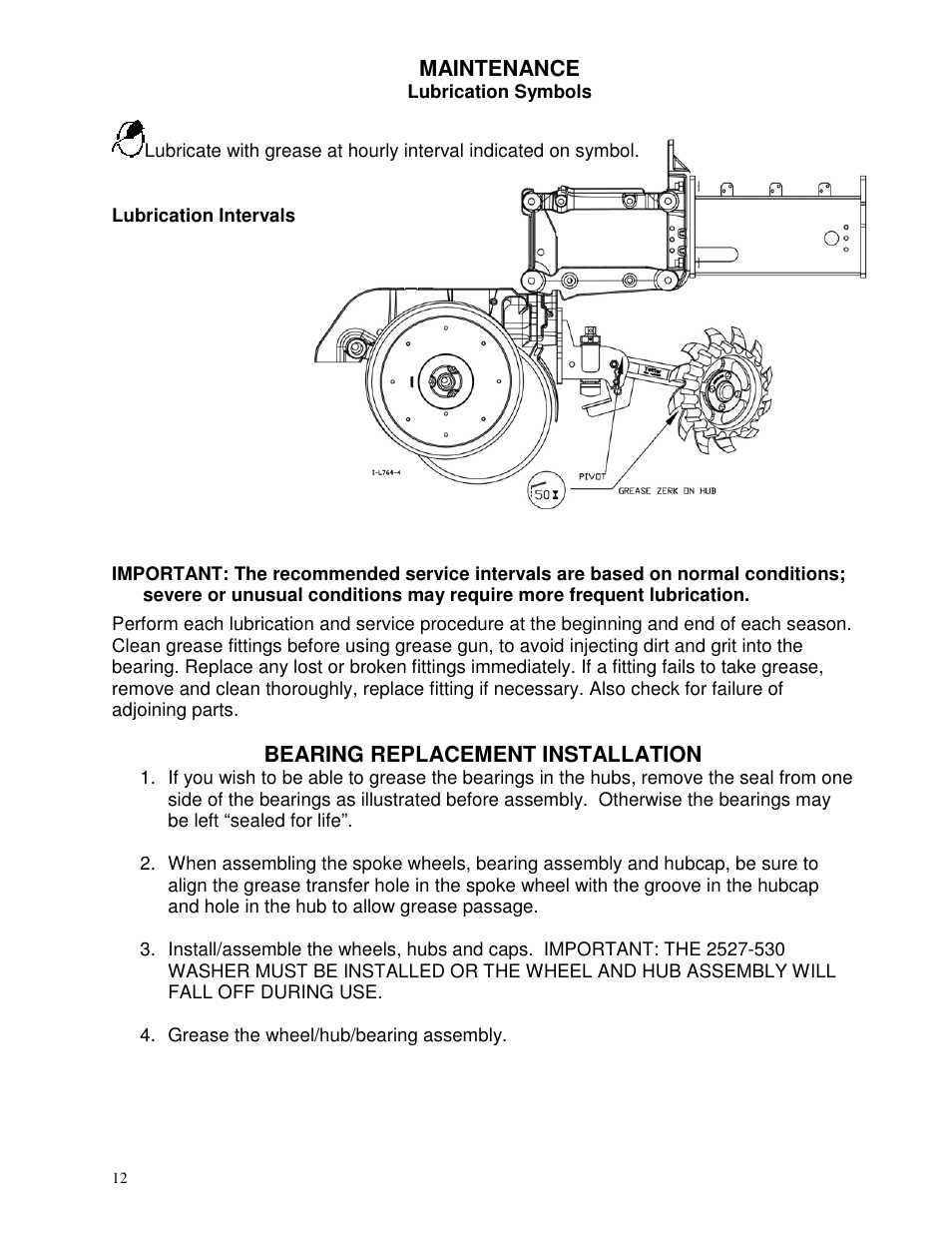 Yetter 2966-020 JD Hydraulic Drive Twin Row User Manual | Page 12 / 16
