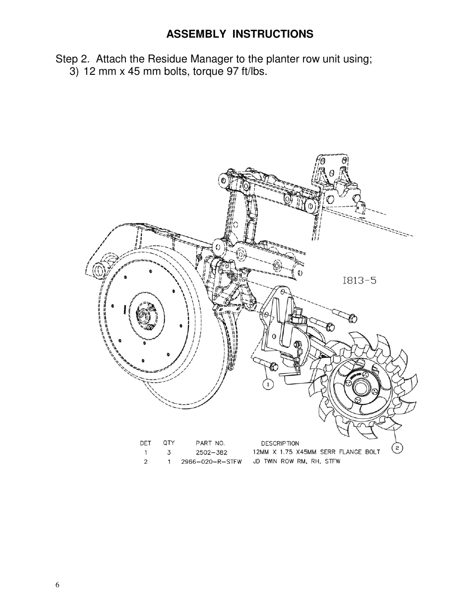 Yetter 2966-020 JD Hydraulic Drive Twin Row User Manual | Page 6 / 16