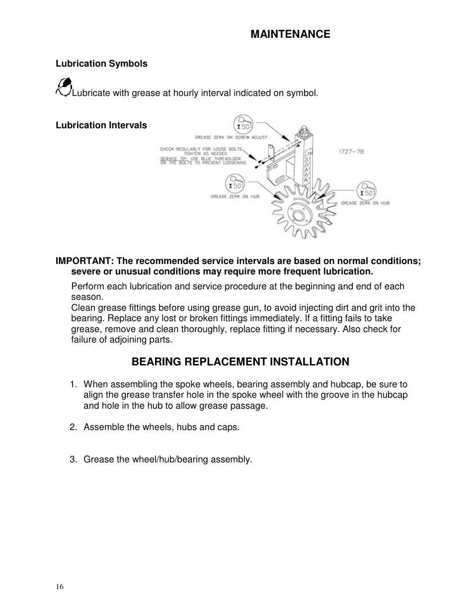Yetter 2967 Series Screw Adjust Residue Manager User Manual | Page 16 / 36